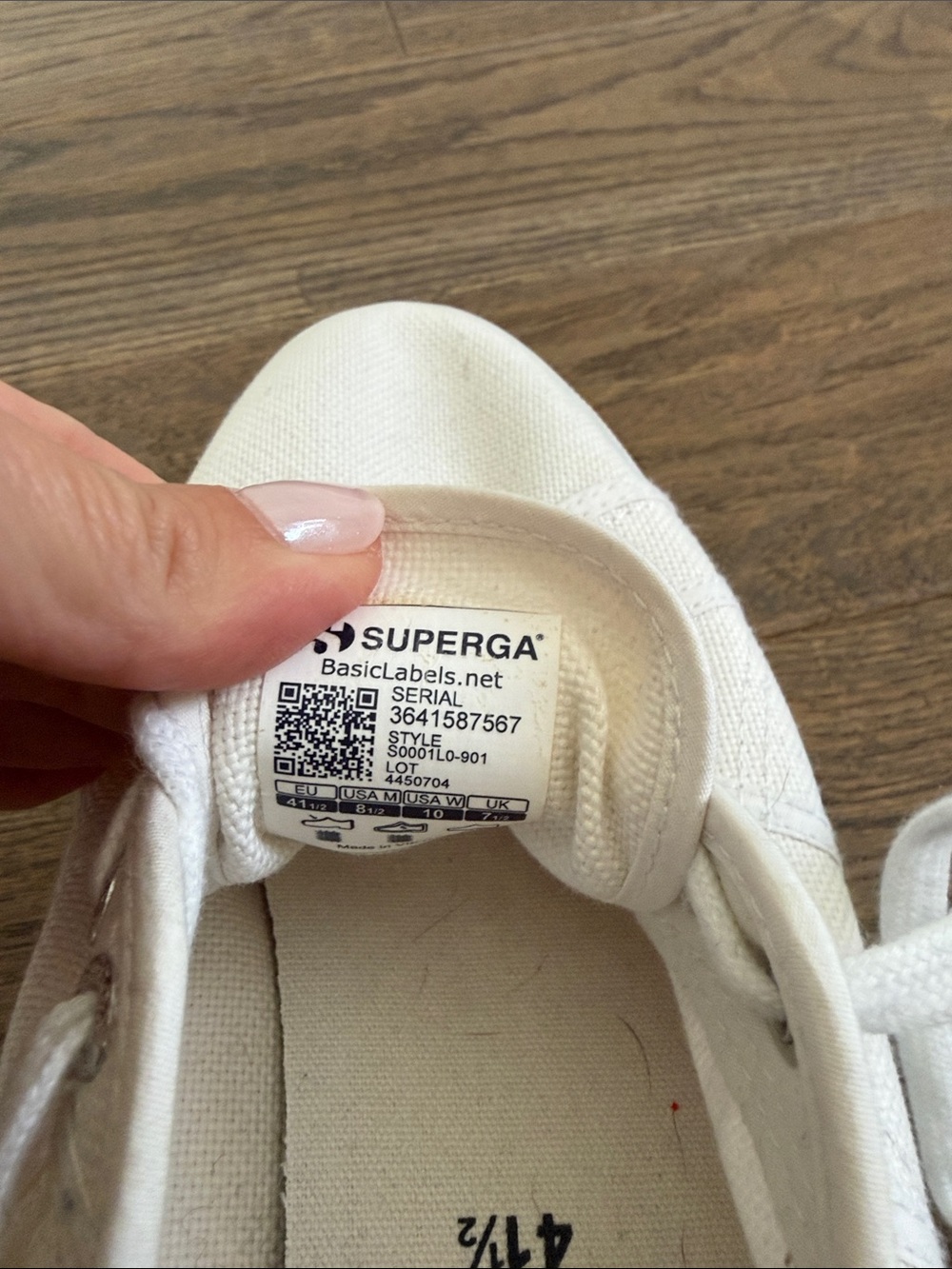 Superga White Platform Canvas Sneakers - Picture 6 of 6